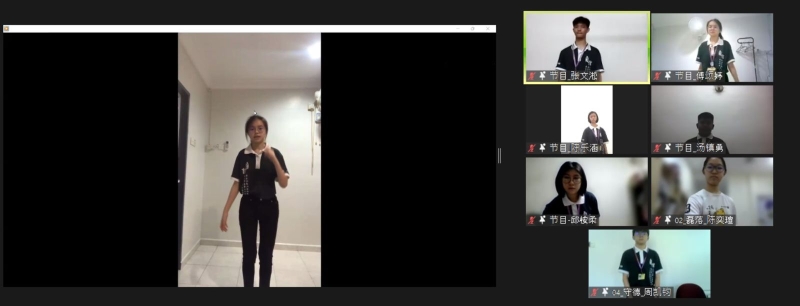 工委团带领营员跳团康。