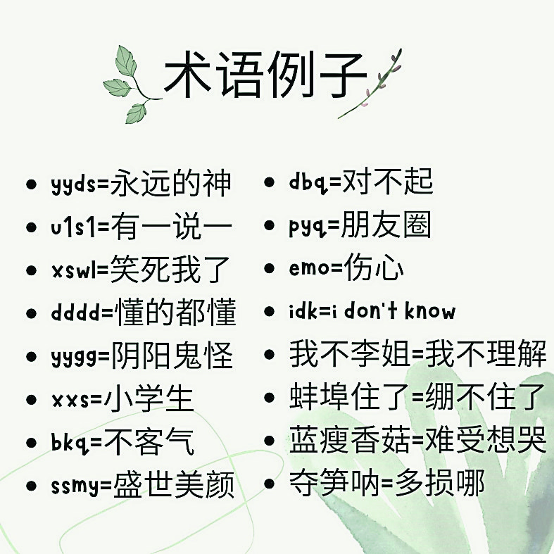 什么是“YYDS”、“U1S1”、“DDDD”，网络术语知多少？